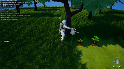 Day 22 — Watering Can VFX, Tool Feedback, and Plant Interaction Effects